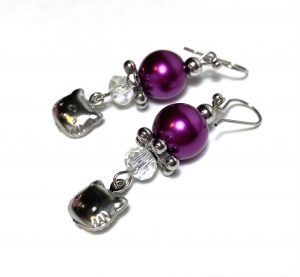 Ohrringe "Kitty loves Purple"