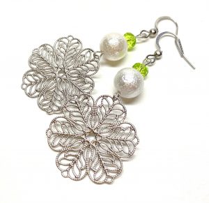 Ohrringe „Kiwi meets Flower"