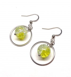 Ohrringe „Crackle Only - Bright Yellow"