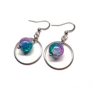 Ohrringe „Crackle Only - Lilac Sea"