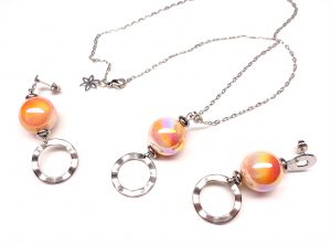 Set - "Peach and Steel"