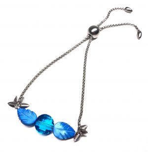 Armband "Leaves in Blue“