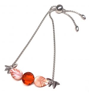 Armband "Leaves in Red"