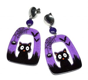 Ohrringe „Graveyard Shift violet“