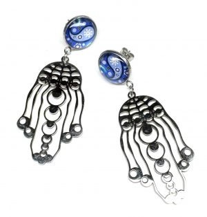 Ohrringe „Blue Paisley Jellyfish“