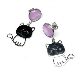 Ohrringe „Lilac Purrfection“