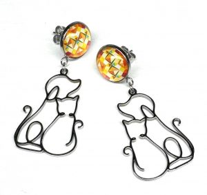 Ohrringe „Kaleidoscope Cat Cuddle“