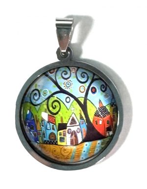 Cabochon & Stainless Steel