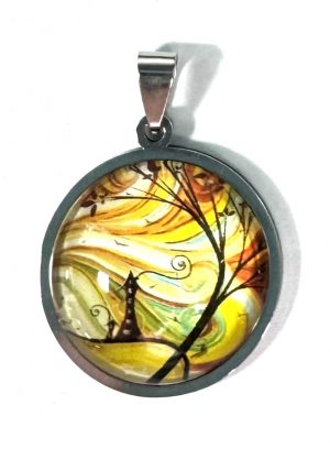Cabochon & Stainless Steel