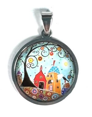 Cabochon & Stainless Steel