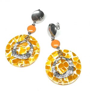 Ohrringe „Orange Marble“